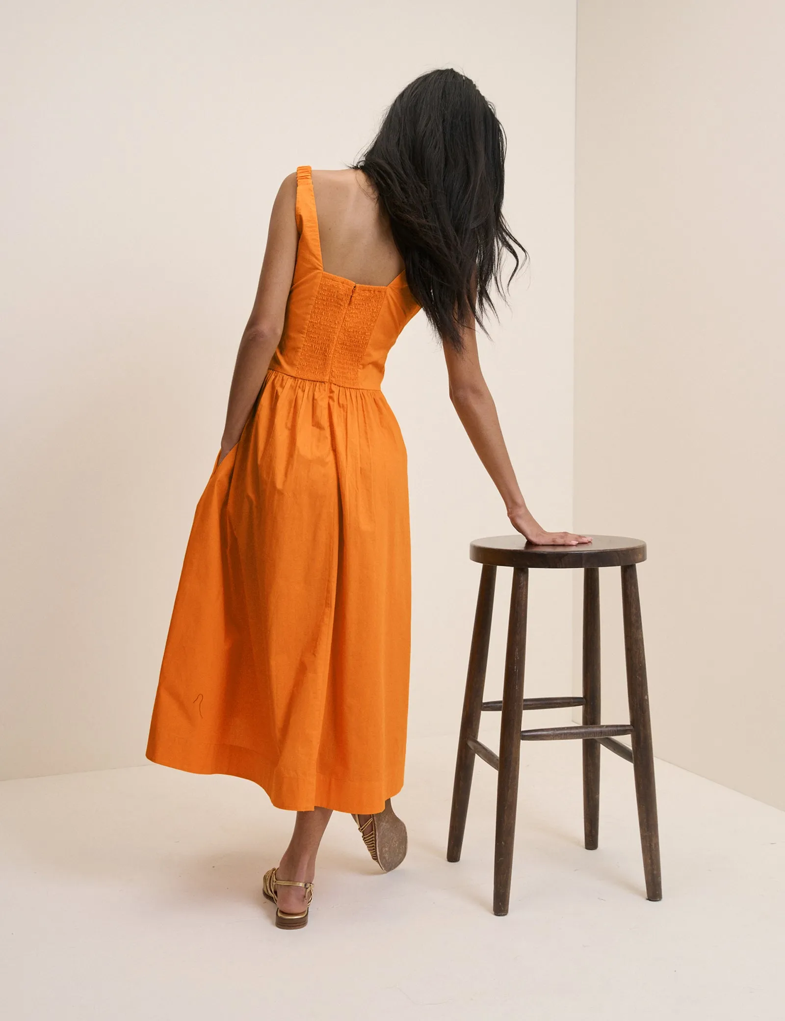 Orange Panelled Soraya Midi Dress sold by Nobody's Child product image thumbnail 5