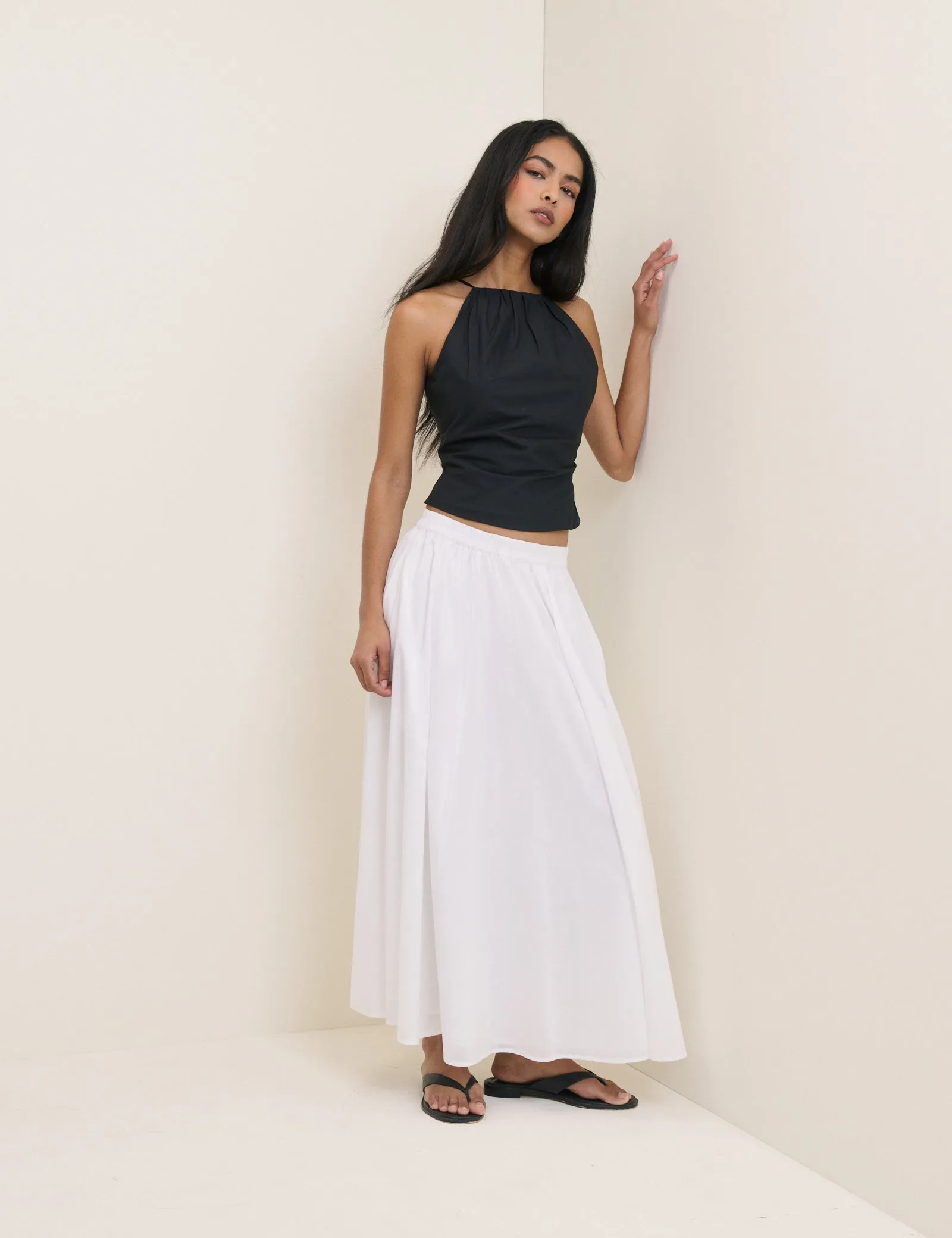 White Crystal Maxi Skirt sold by Nobody's Child product image thumbnail 4