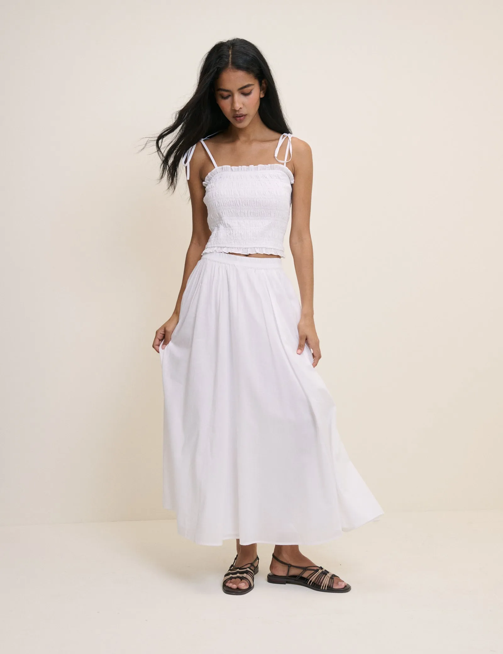 White Crystal Maxi Skirt sold by Nobody's Child product image thumbnail 2