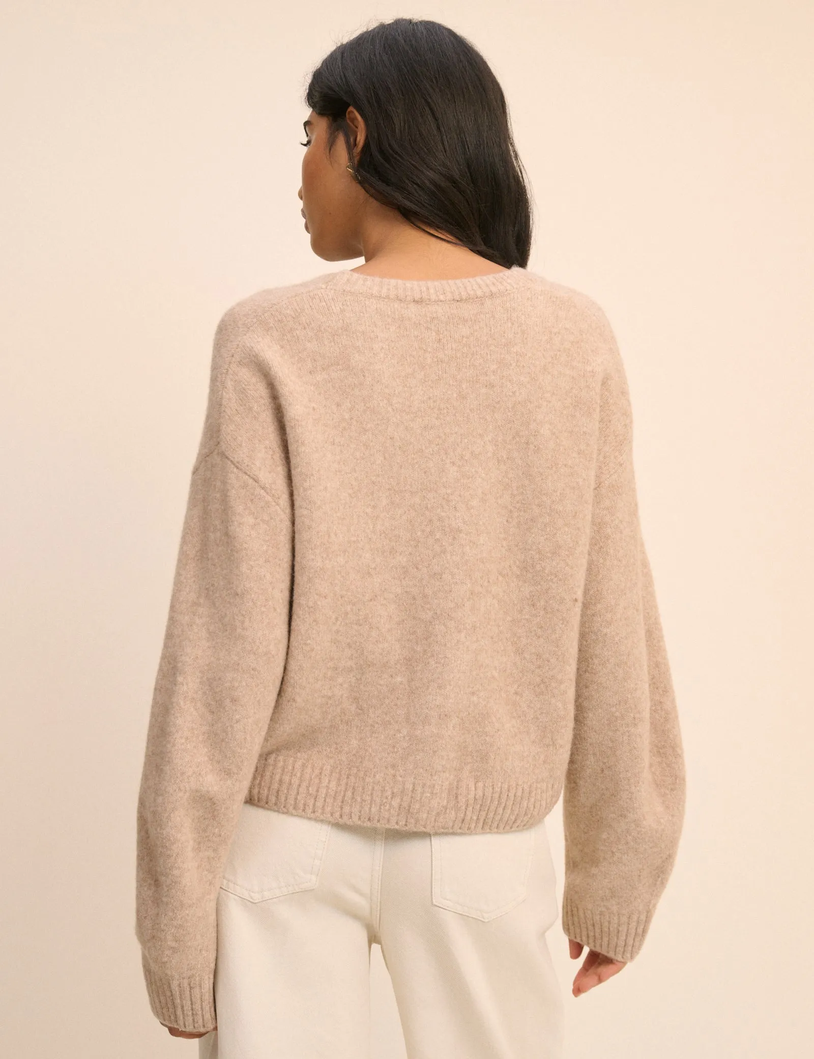 Beige V-Neck Pocket Cardigan sold by Nobody's Child product image thumbnail 5