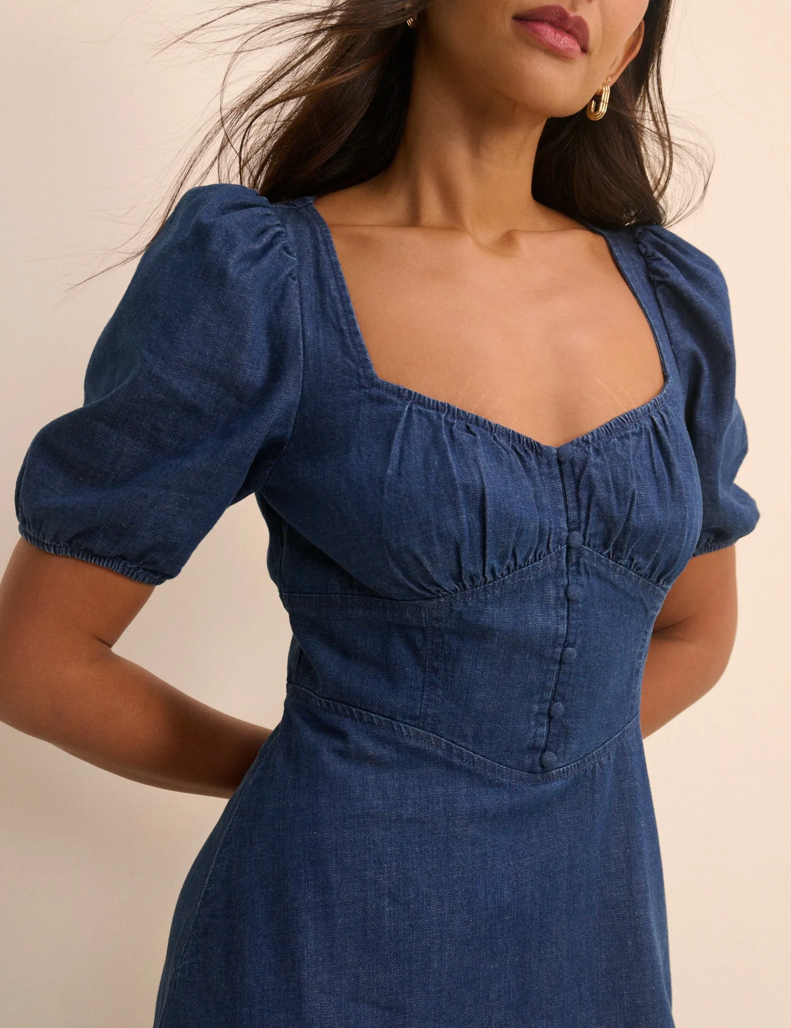 Dark Wash Denim Tulla Midi Dress sold by Nobody's Child product image thumbnail 3
