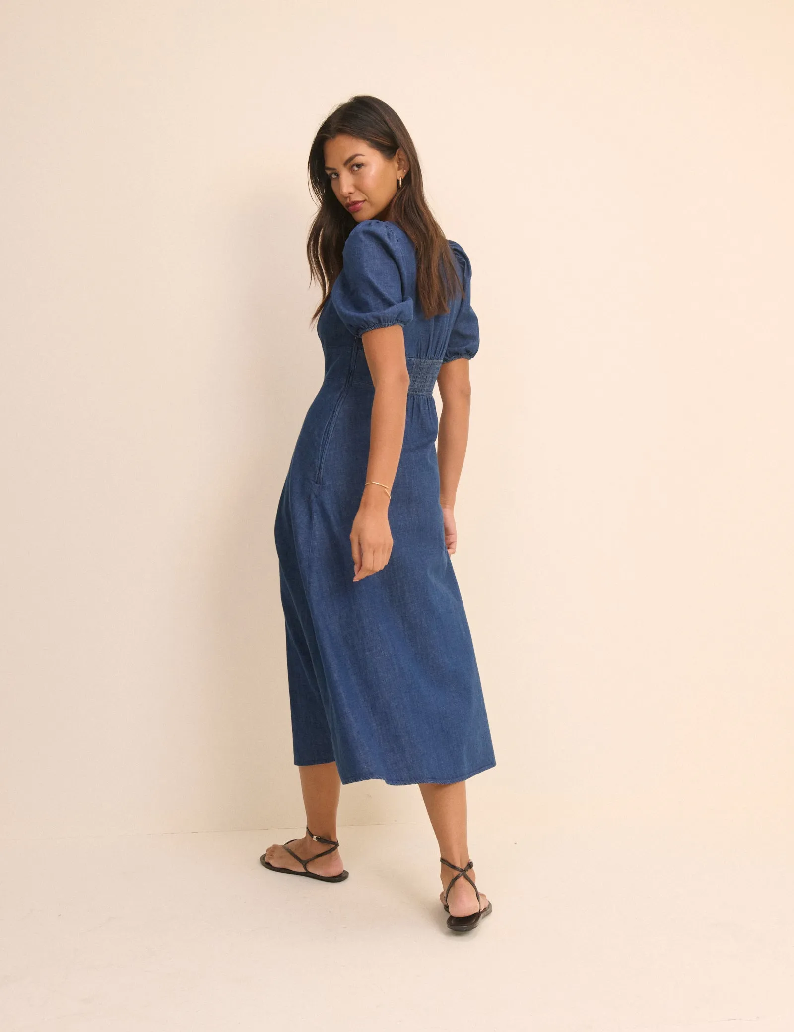 Dark Wash Denim Tulla Midi Dress sold by Nobody's Child product image thumbnail 5