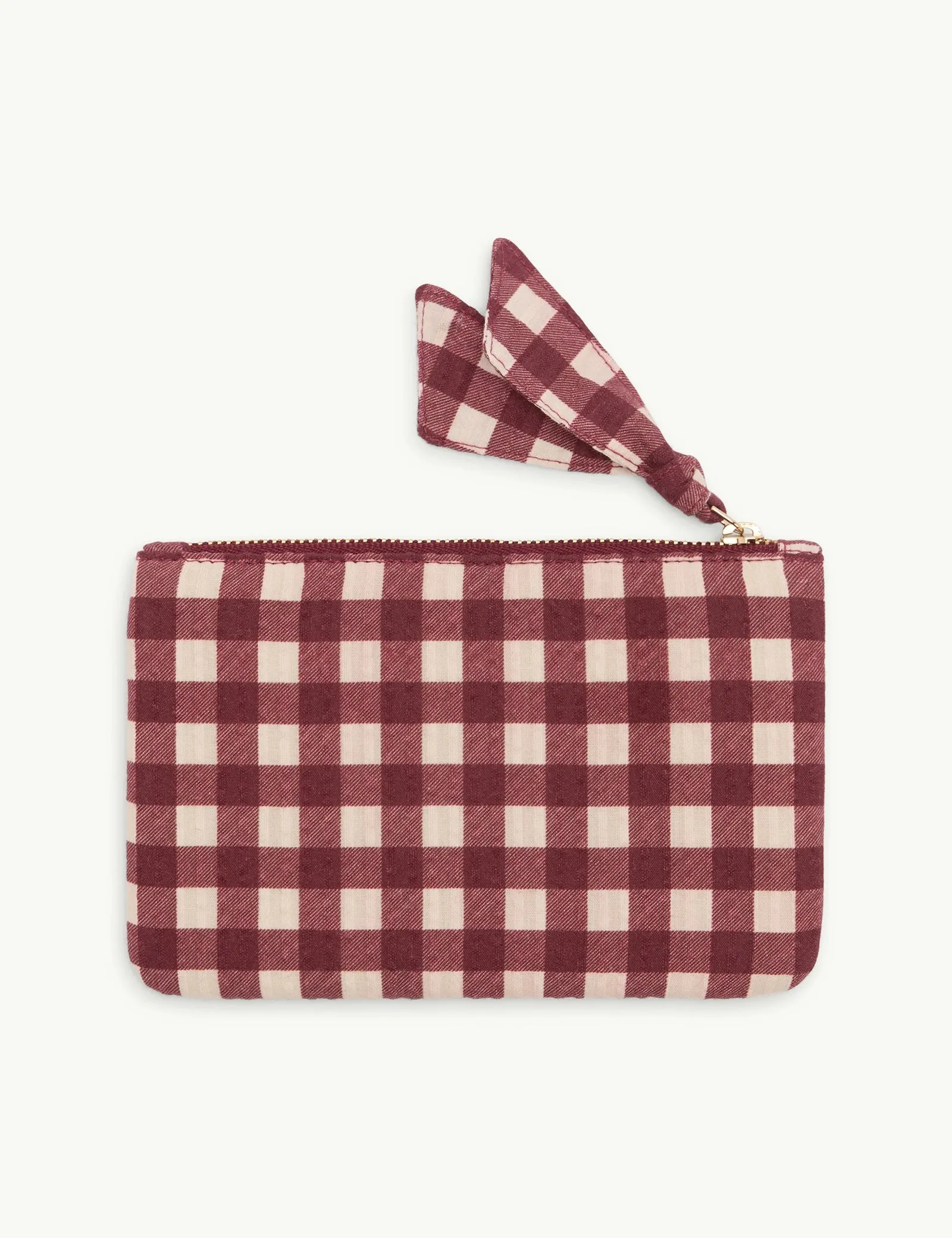 Burgundy Gingham Coin Purse sold by Nobody's Child product image thumbnail 3