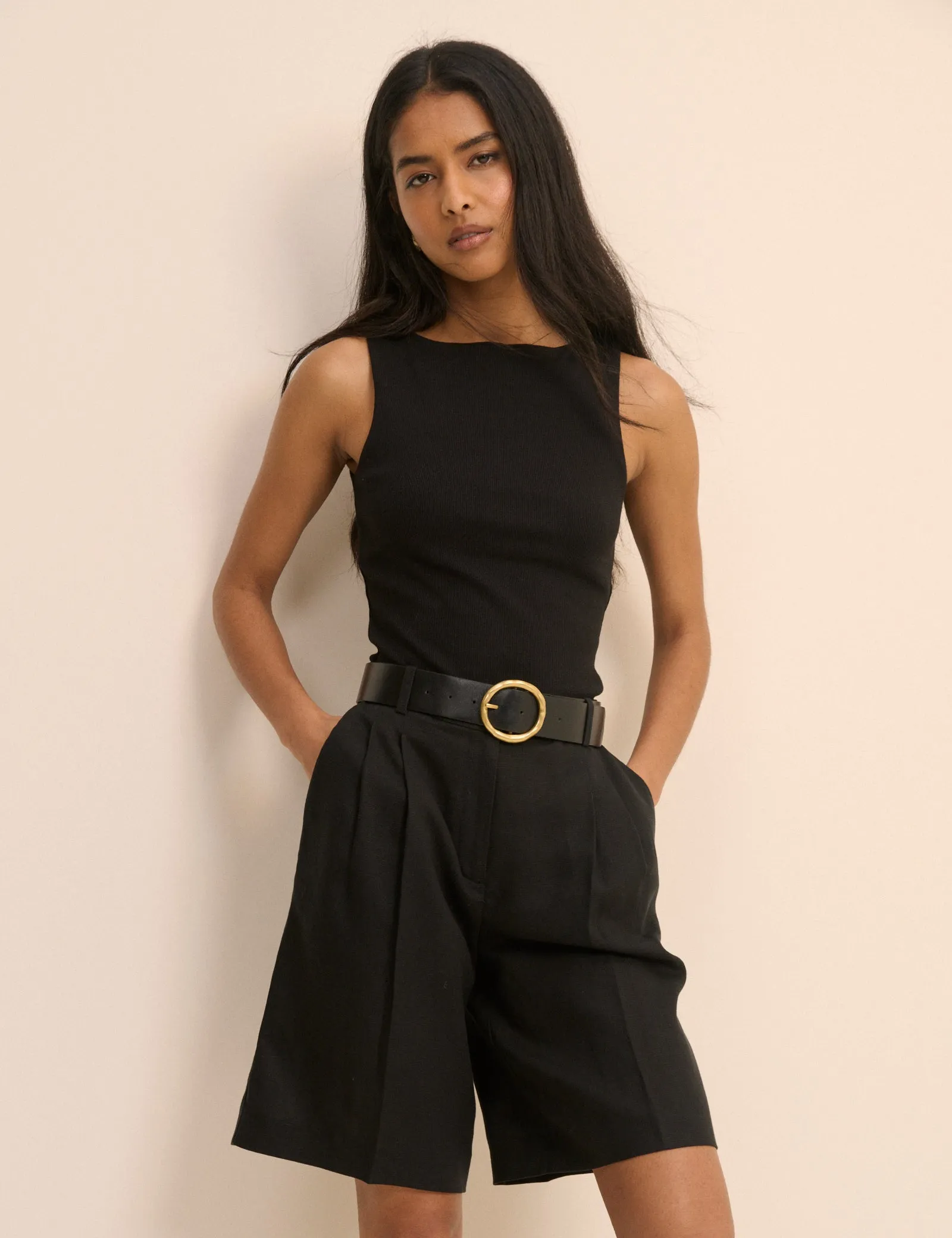 Black Bermuda Tailored Shorts sold by Nobody's Child product image thumbnail 4