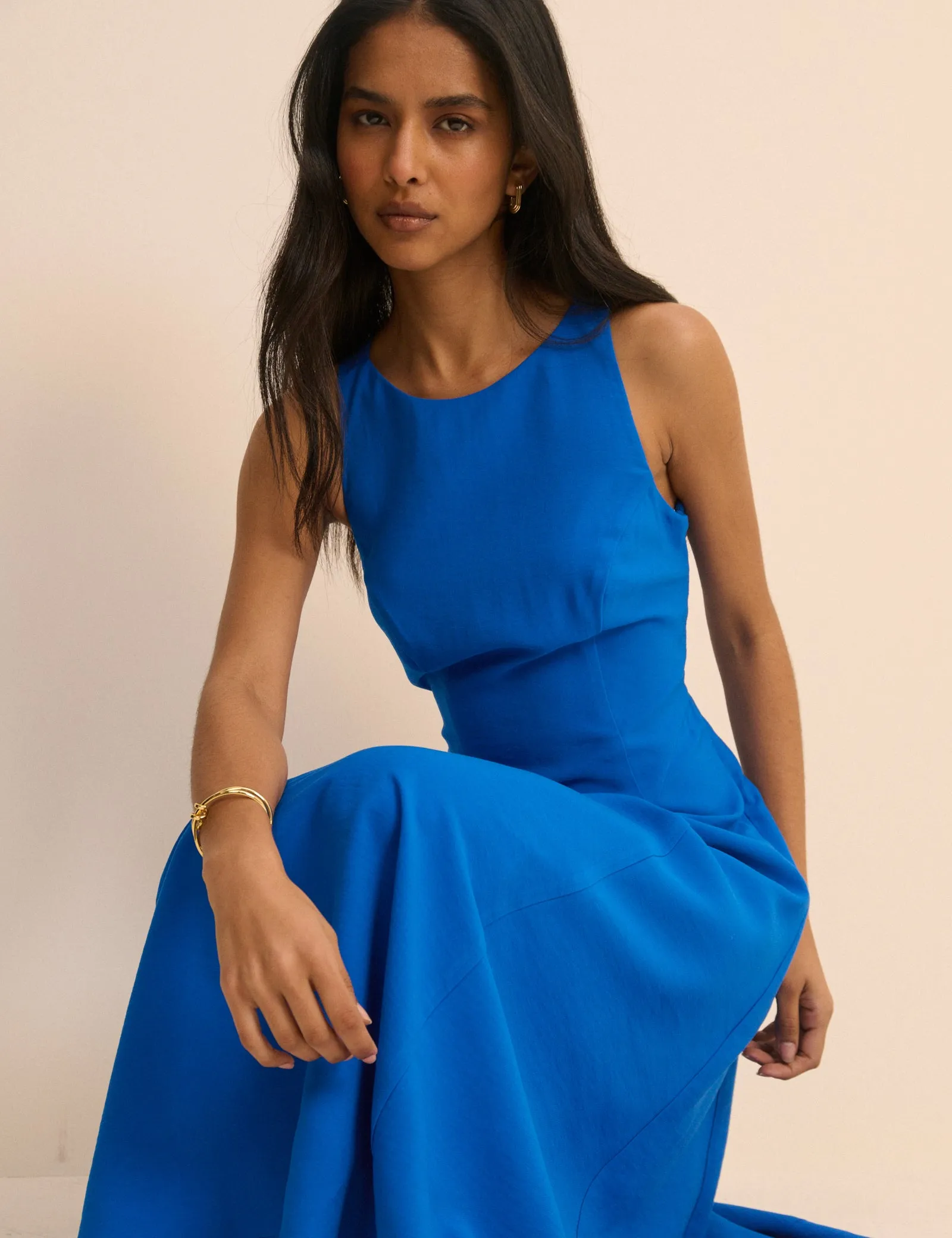 Cobalt Blue Reign Midi Dress sold by Nobody's Child product image thumbnail 5