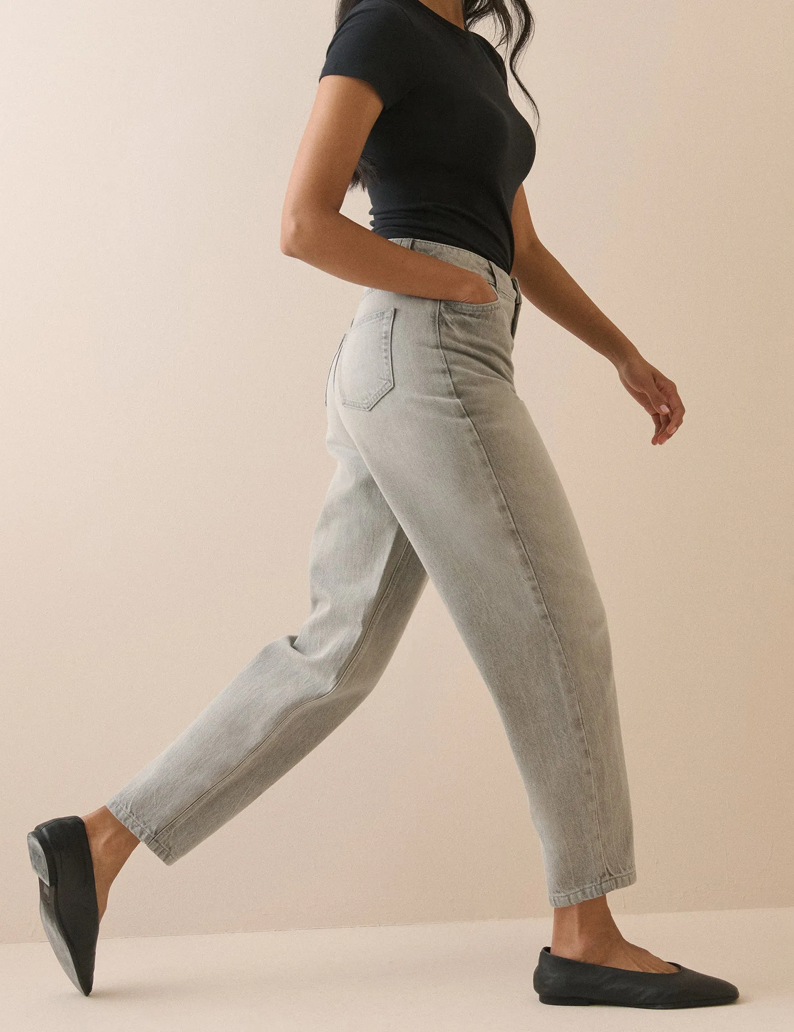 Grey Putney Barrel Leg Jeans sold by Nobody's Child product image thumbnail 3
