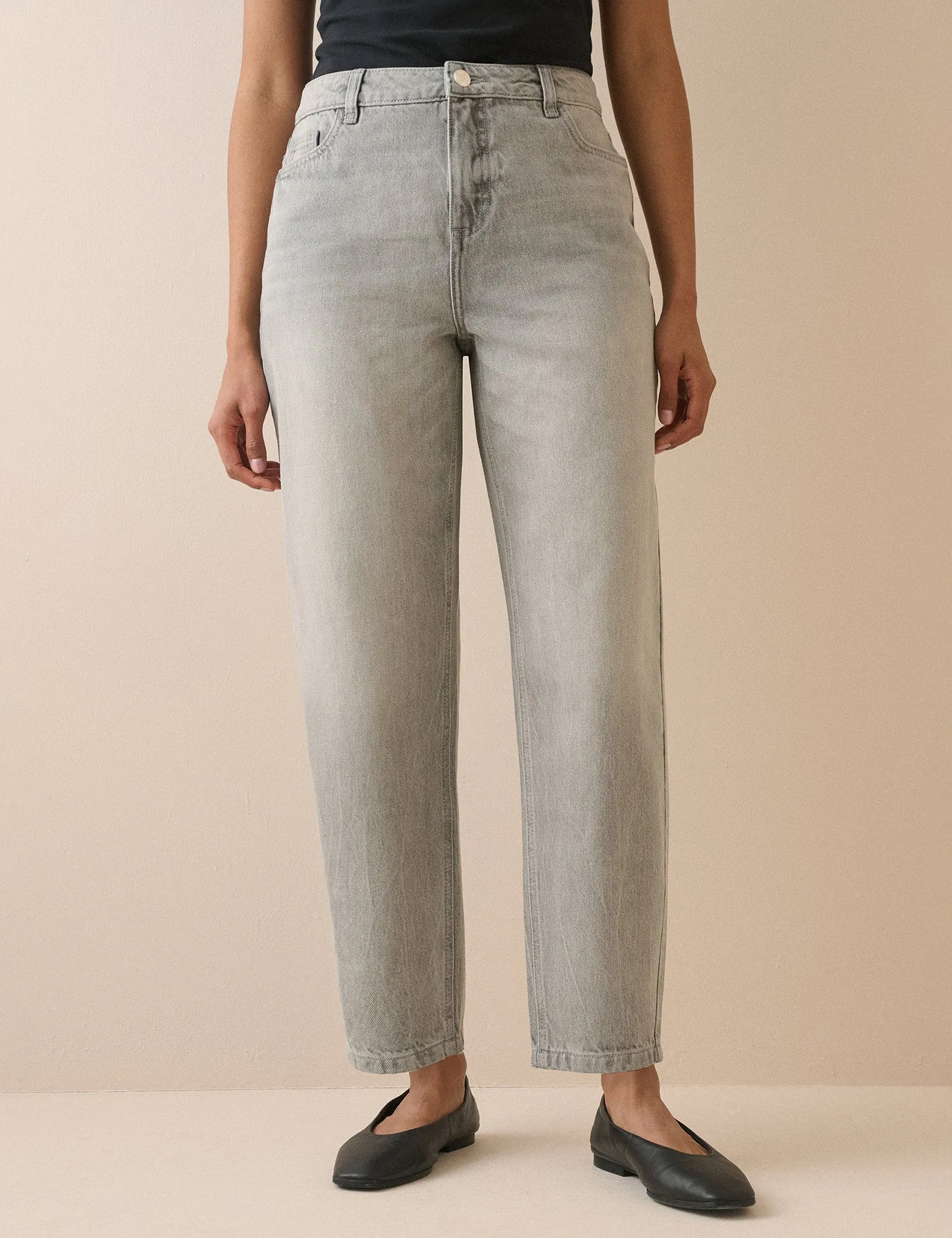 Grey Putney Barrel Leg Jeans sold by Nobody's Child product image thumbnail 2