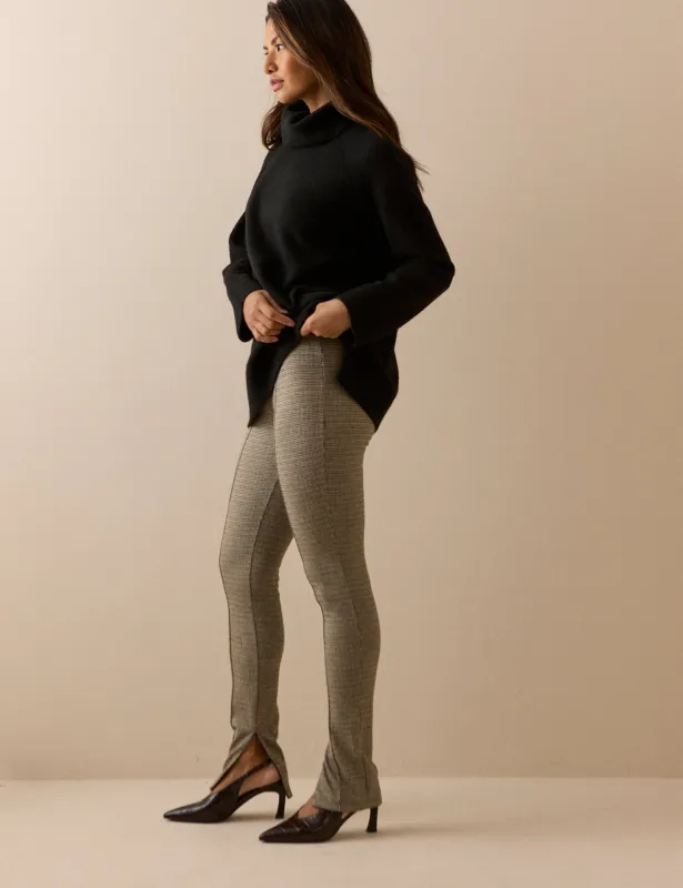 Herringbone Split Hem Zip Legging made by Nobody's Child