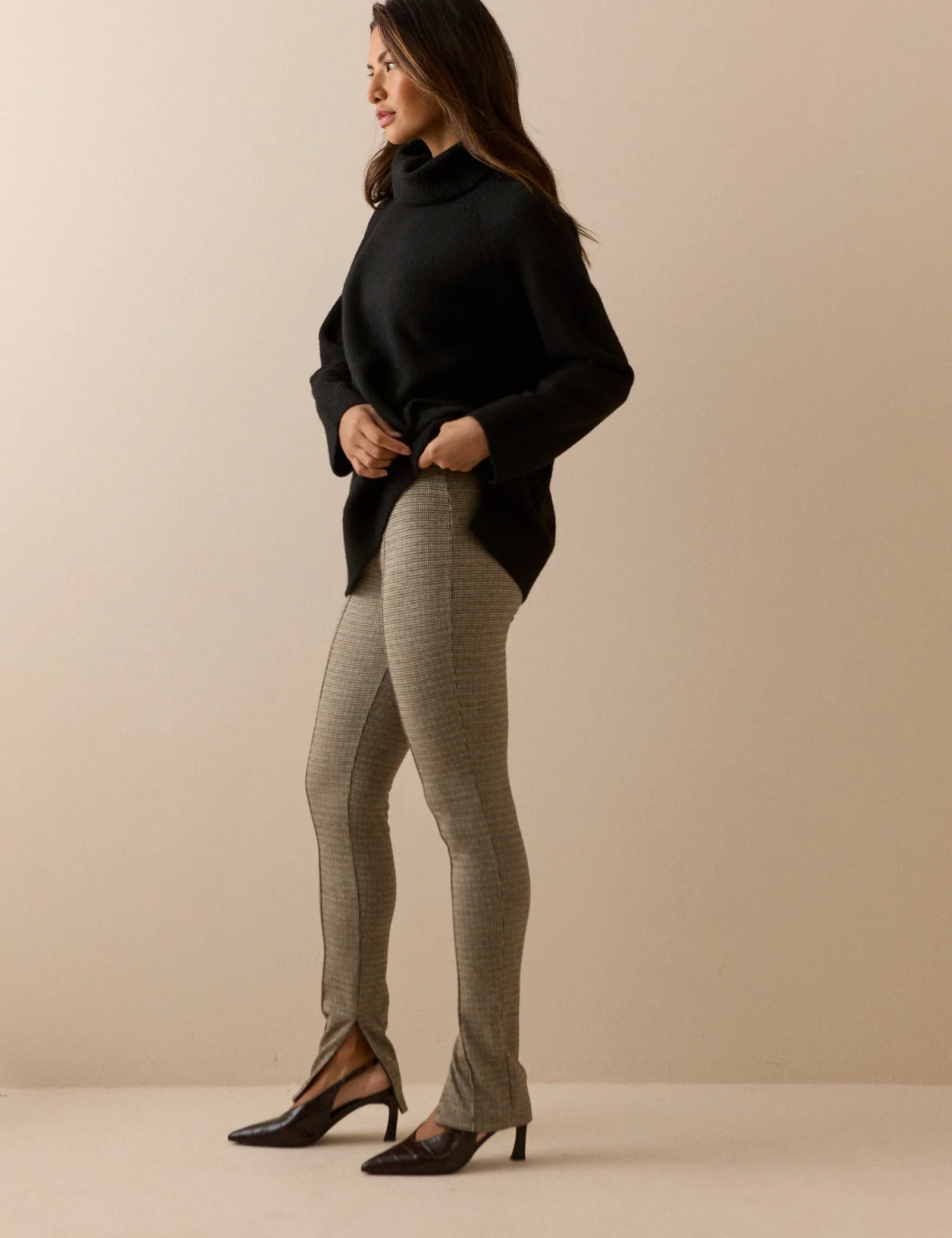 Herringbone Split Hem Zip Legging sold by Nobody's Child