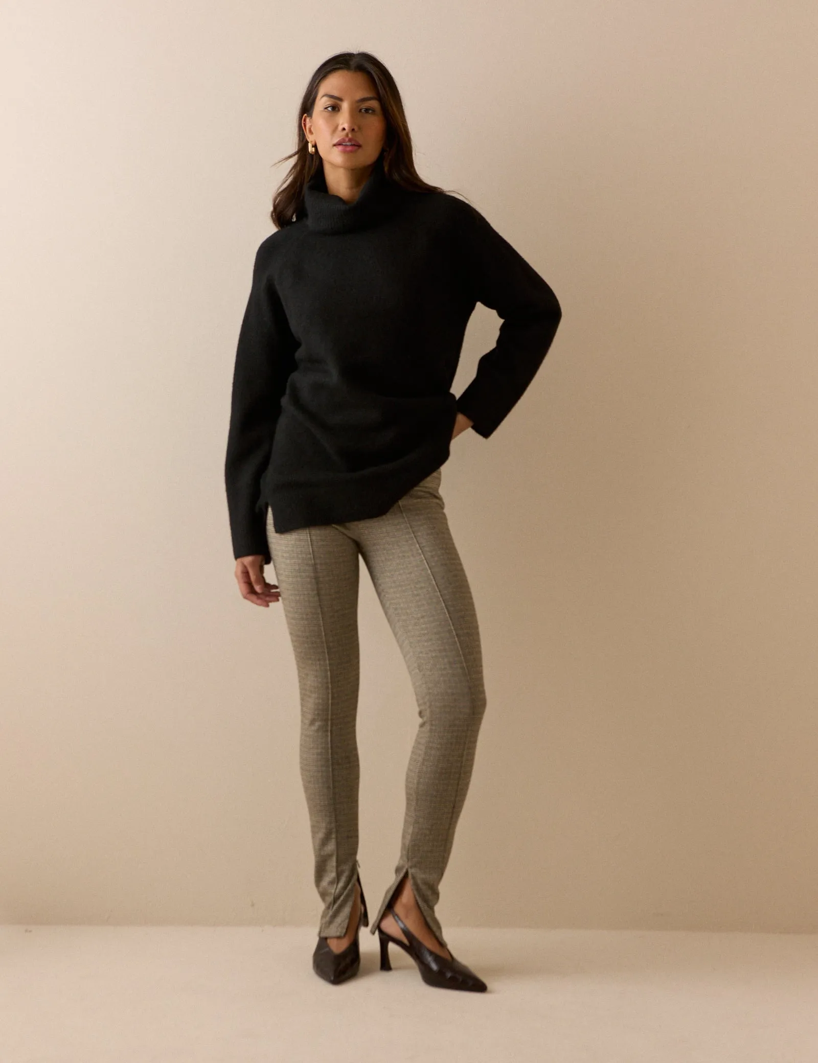 Herringbone Split Hem Zip Legging sold by Nobody's Child product image thumbnail 3