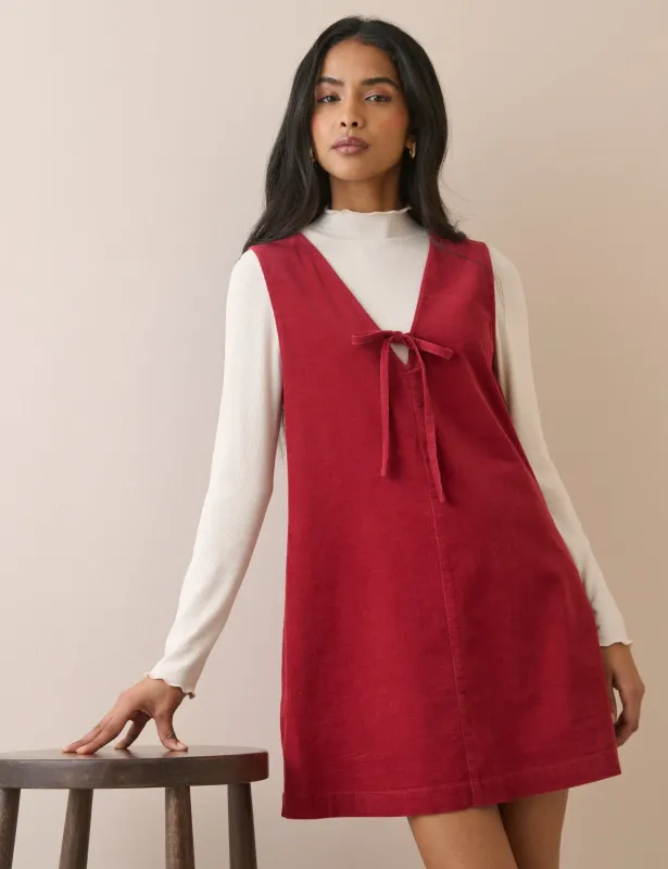 Red Cord Nila Shift Mini Dress made by Nobody's Child