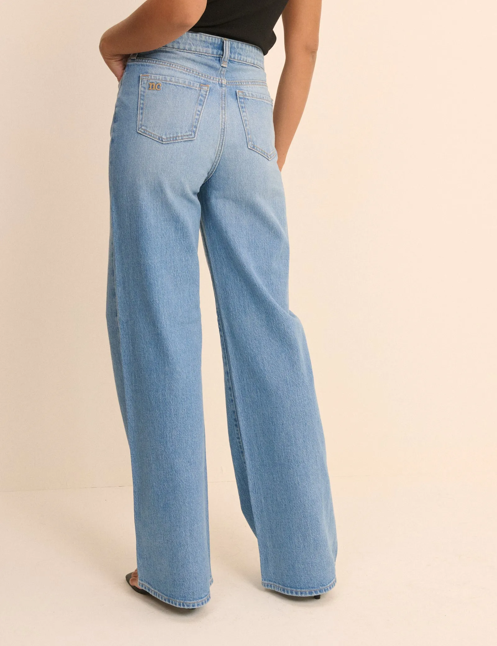 Light Blue High Rise Soho Wide Leg Jeans sold by Nobody's Child product image thumbnail 5