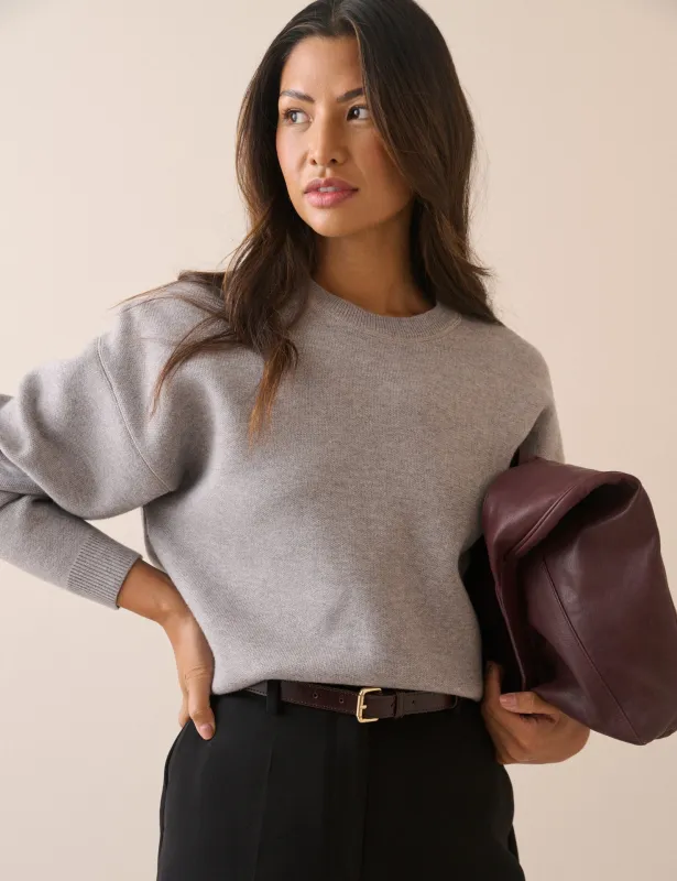 Grey Marl Structured Jumper made by Nobody's Child