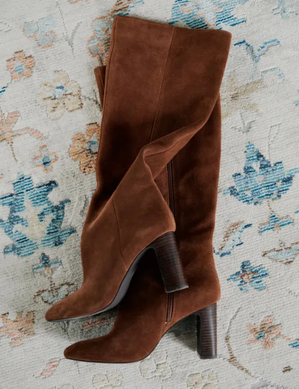 Tan Suede Knee High Boots made by Nobody's Child