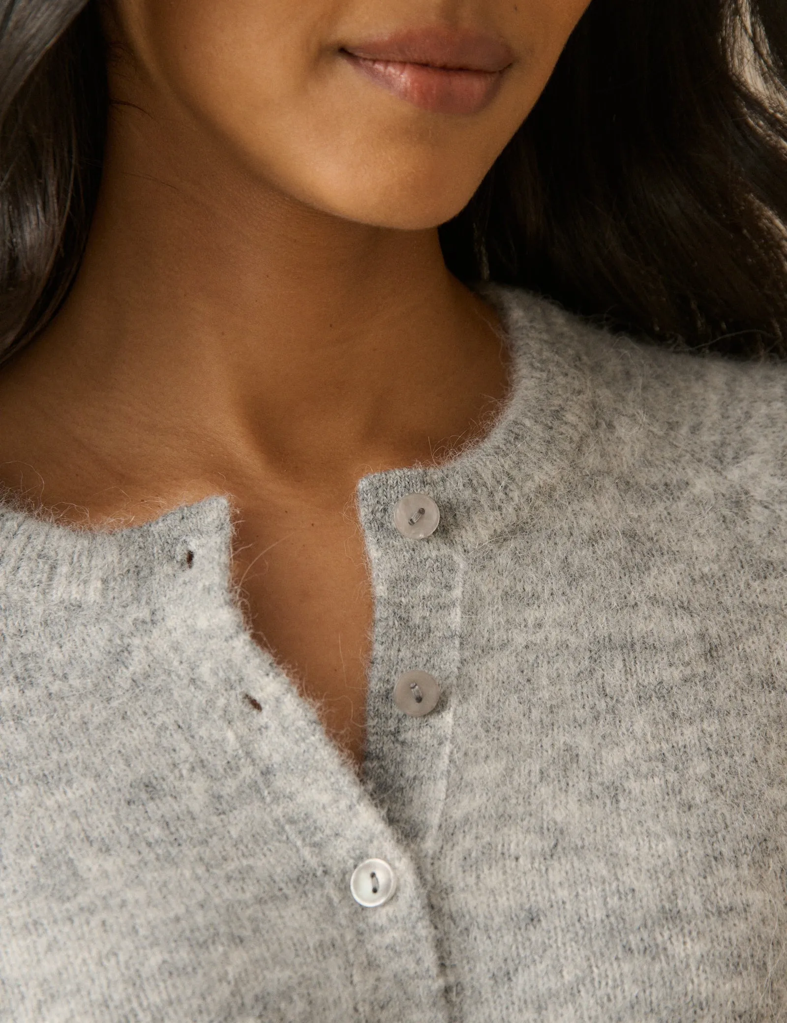 Grey Crew Neck Cardigan sold by Nobody's Child product image thumbnail 4