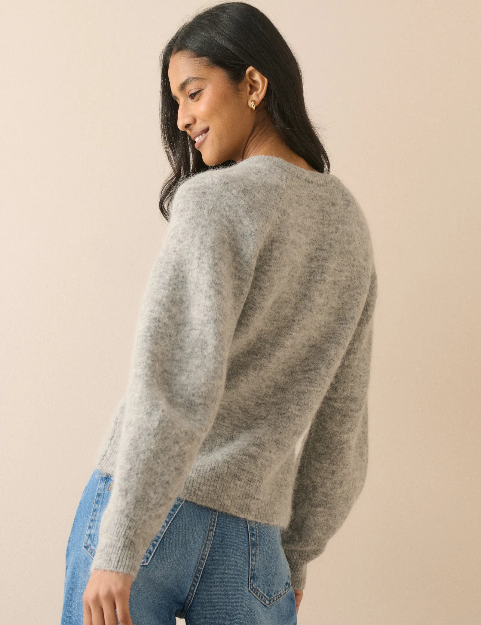Grey Crew Neck Cardigan sold by Nobody's Child product image thumbnail 5