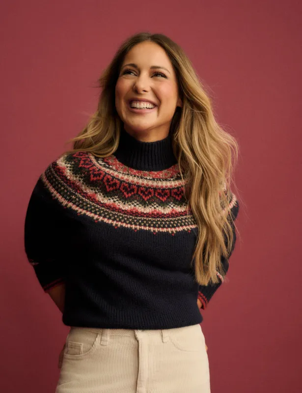 Navy Fair Isle Print Jumper made by Nobody's Child