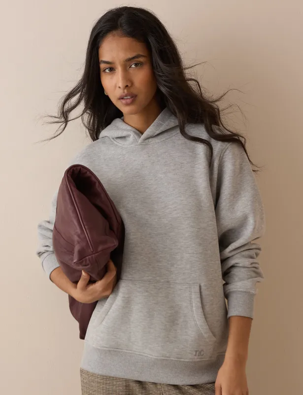 Grey Marl Relaxed Fit Hoodie made by Nobody's Child