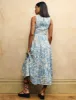 Blue Floral Sleeveless Charlie Midi Dress sold by Nobody's Child