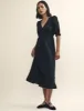 Petite Black Delilah Midi Tea Dress sold by Nobody's Child