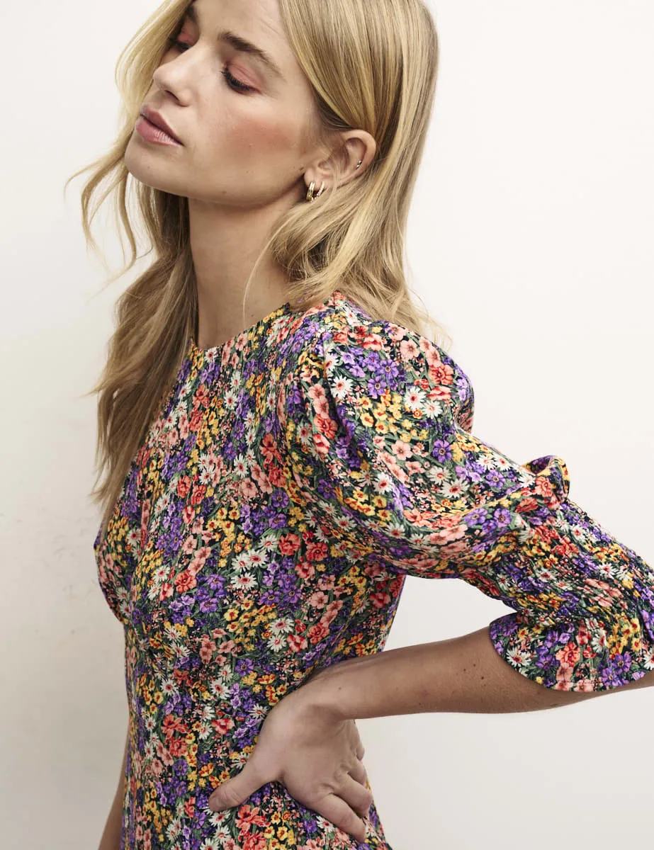Petite Multi Floral Luna Midi Dress sold by Nobody's Child product image thumbnail 3
