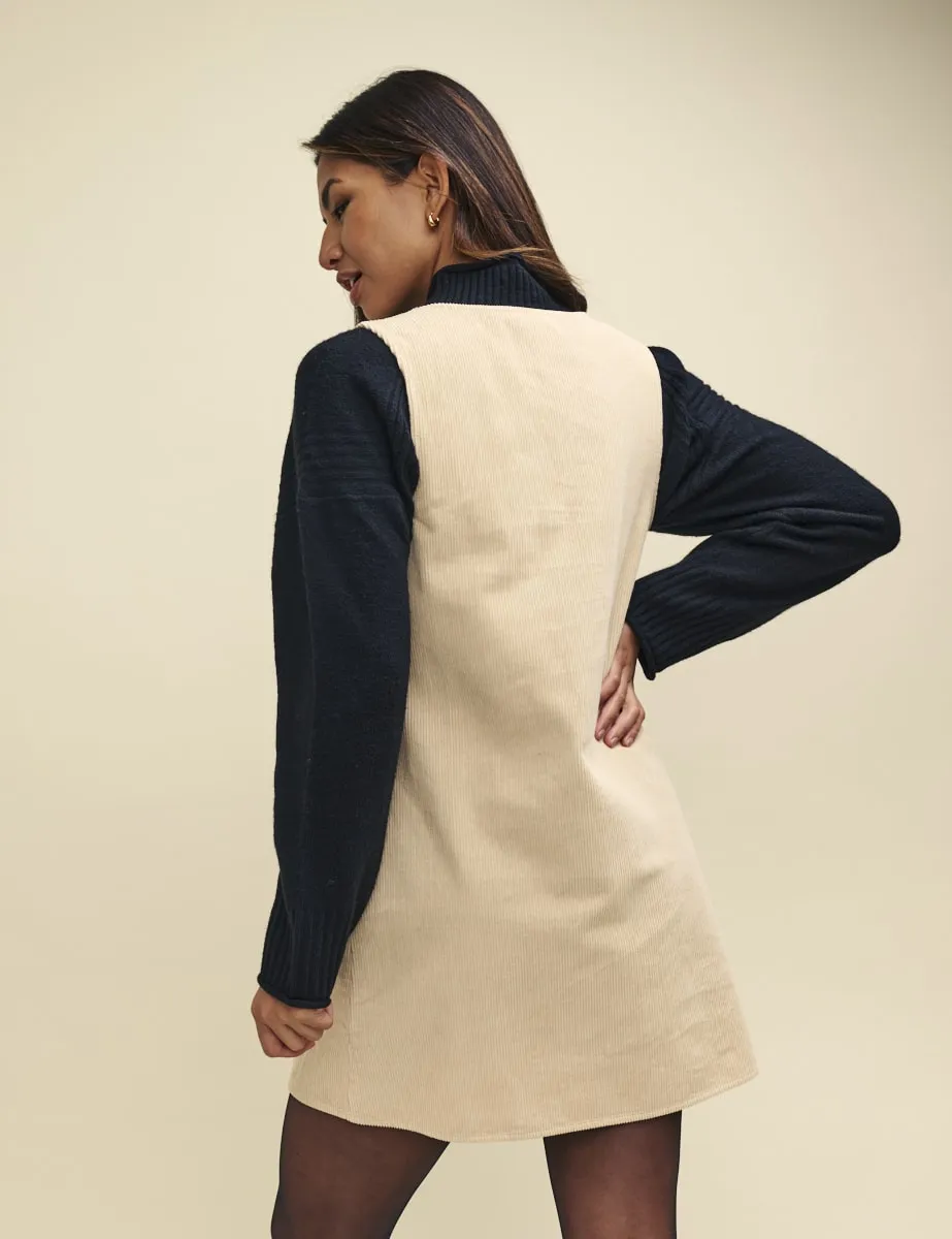 Stone Piper Cord Mini Dress sold by Nobody's Child product image thumbnail 3