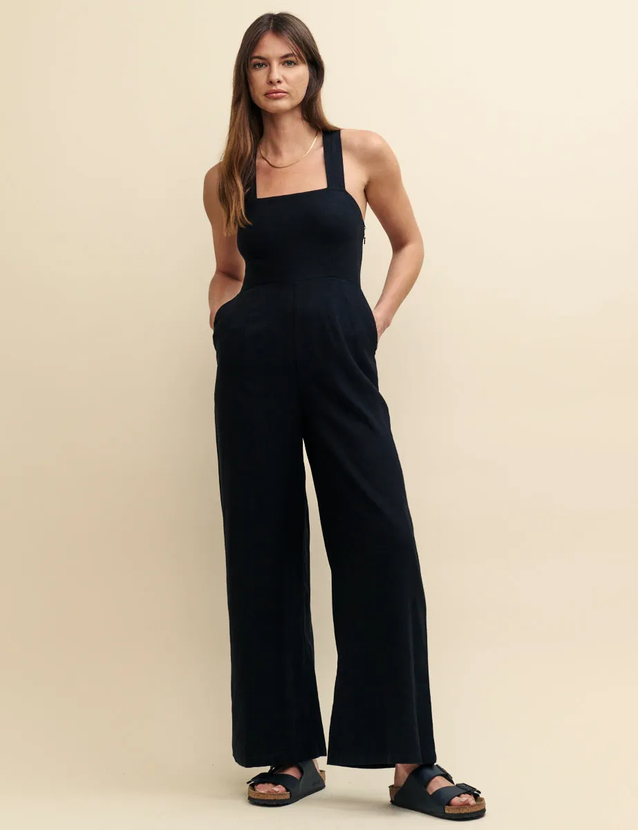 Black Criss Cross Back Maisie Jumpsuit sold by Nobody's Child