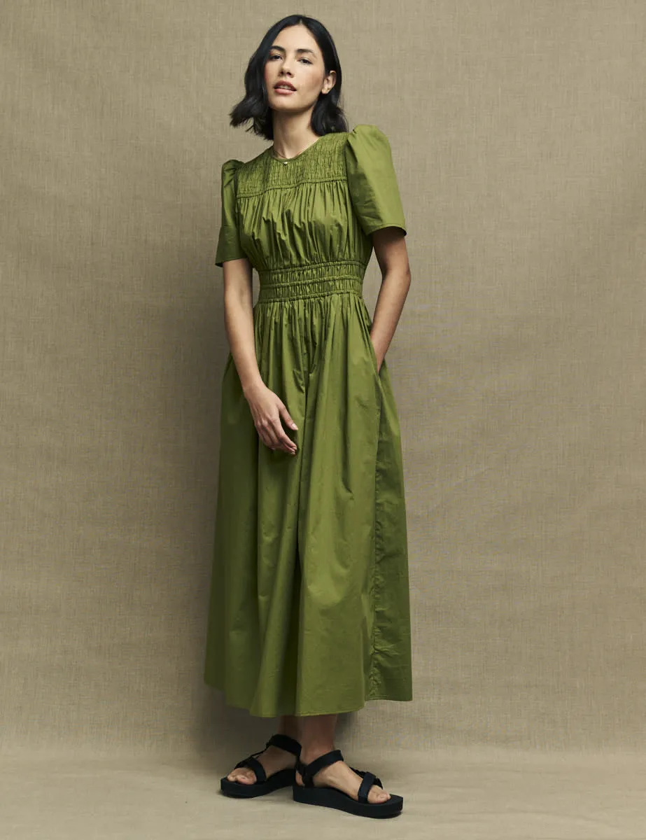Olive Green Natalia Midi Dress sold by Nobody's Child product image thumbnail 4