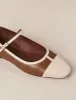 Alohas Agate Leather Tan Ballet Pumps sold by Nobody's Child