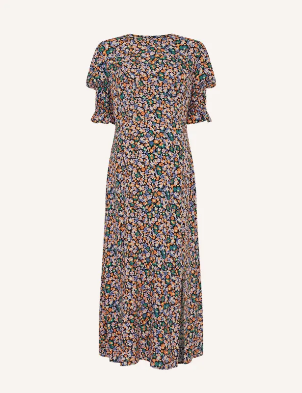 Harper Ditsy Maternity Luna Midi Dress sold by Nobody's Child