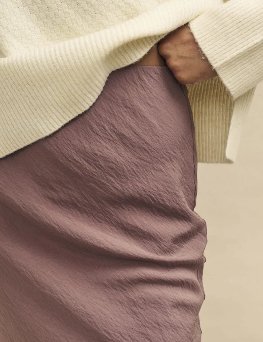 Dusky Pink Mila Slip Midi Skirt sold by Nobody's Child product image thumbnail 2