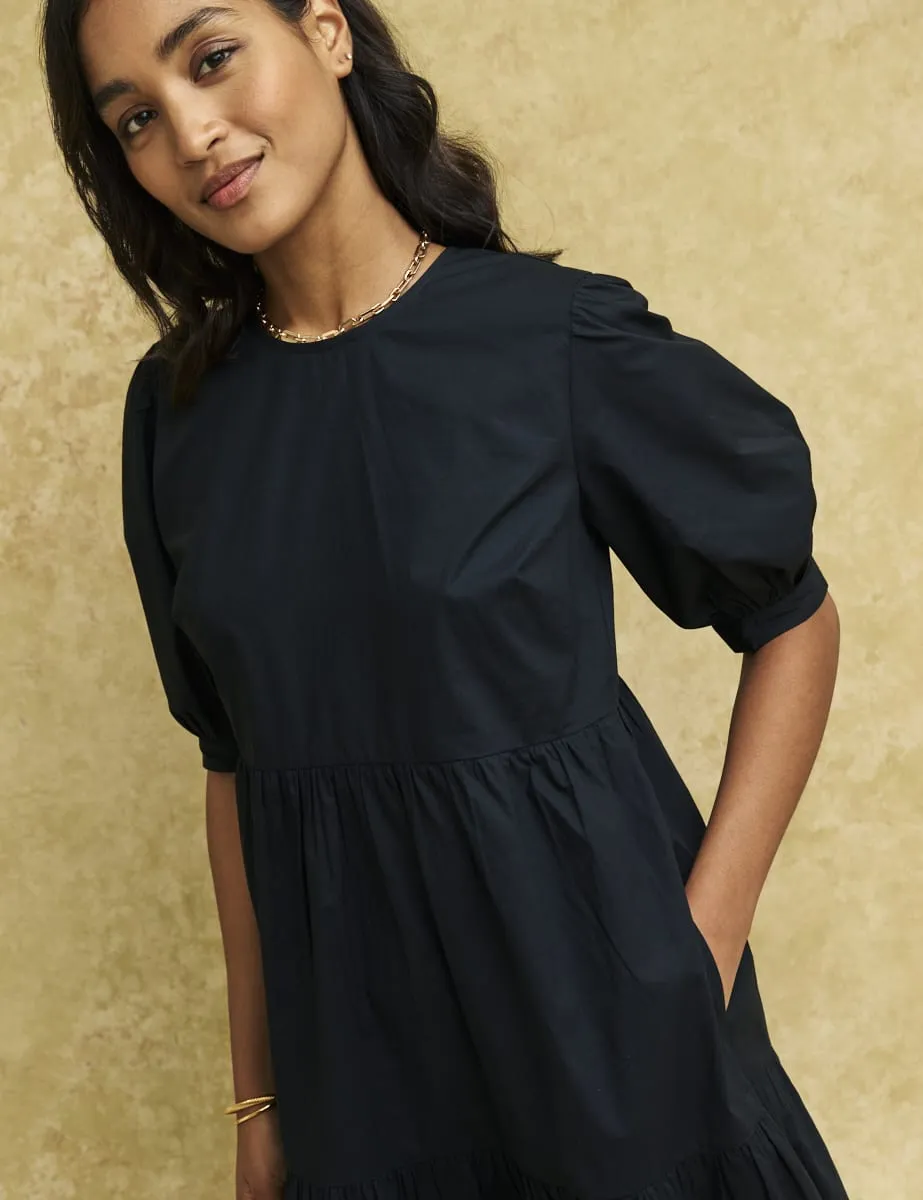 Petite Black Rochelle Smock Midi Dress sold by Nobody's Child product image thumbnail 3