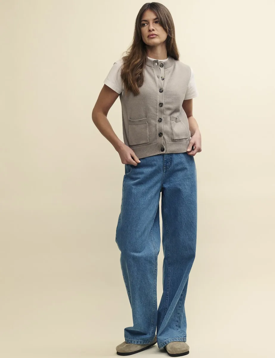 Grey Knitted Buttoned Vest sold by Nobody's Child product image thumbnail 2