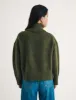 Khaki Green Knitted Roll Neck Jumper sold by Nobody's Child