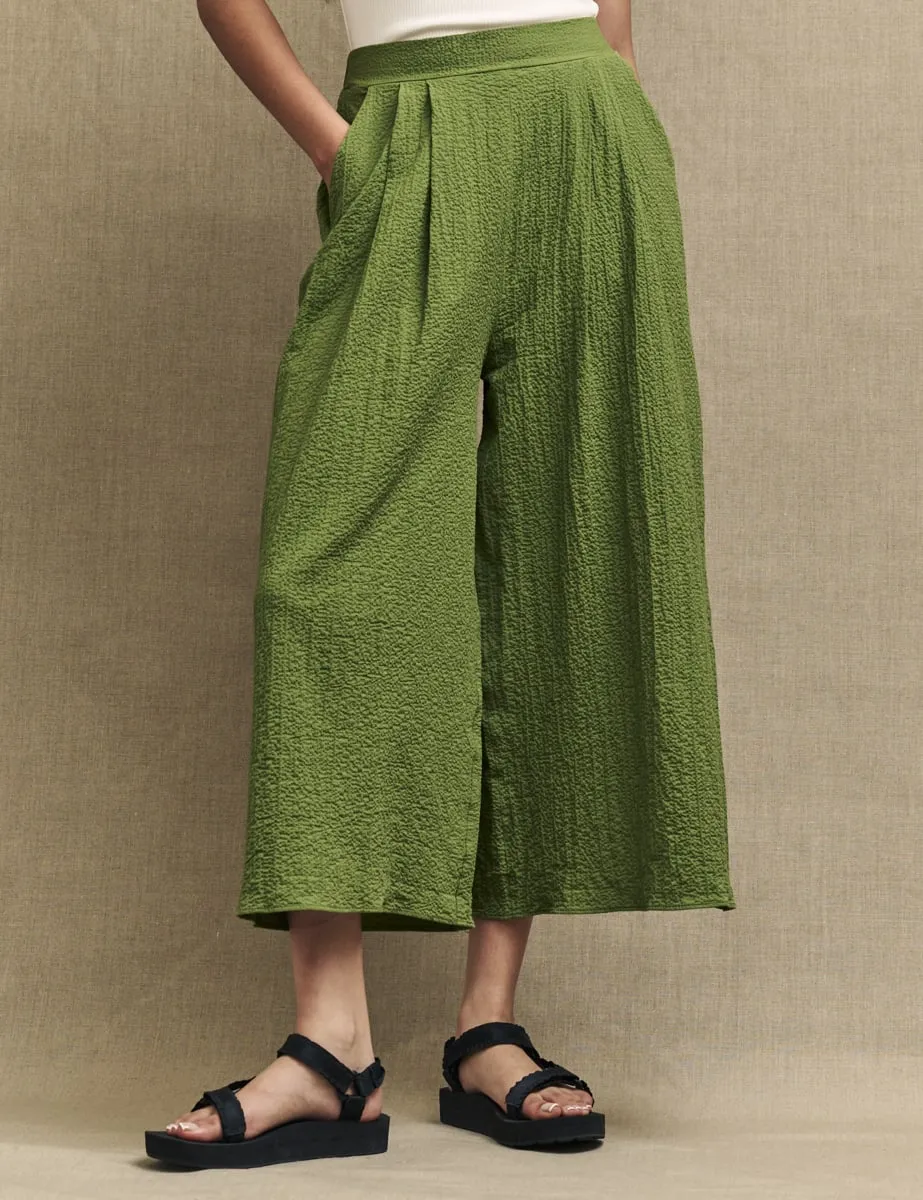 Olive Green Zeena Trousers sold by Nobody's Child