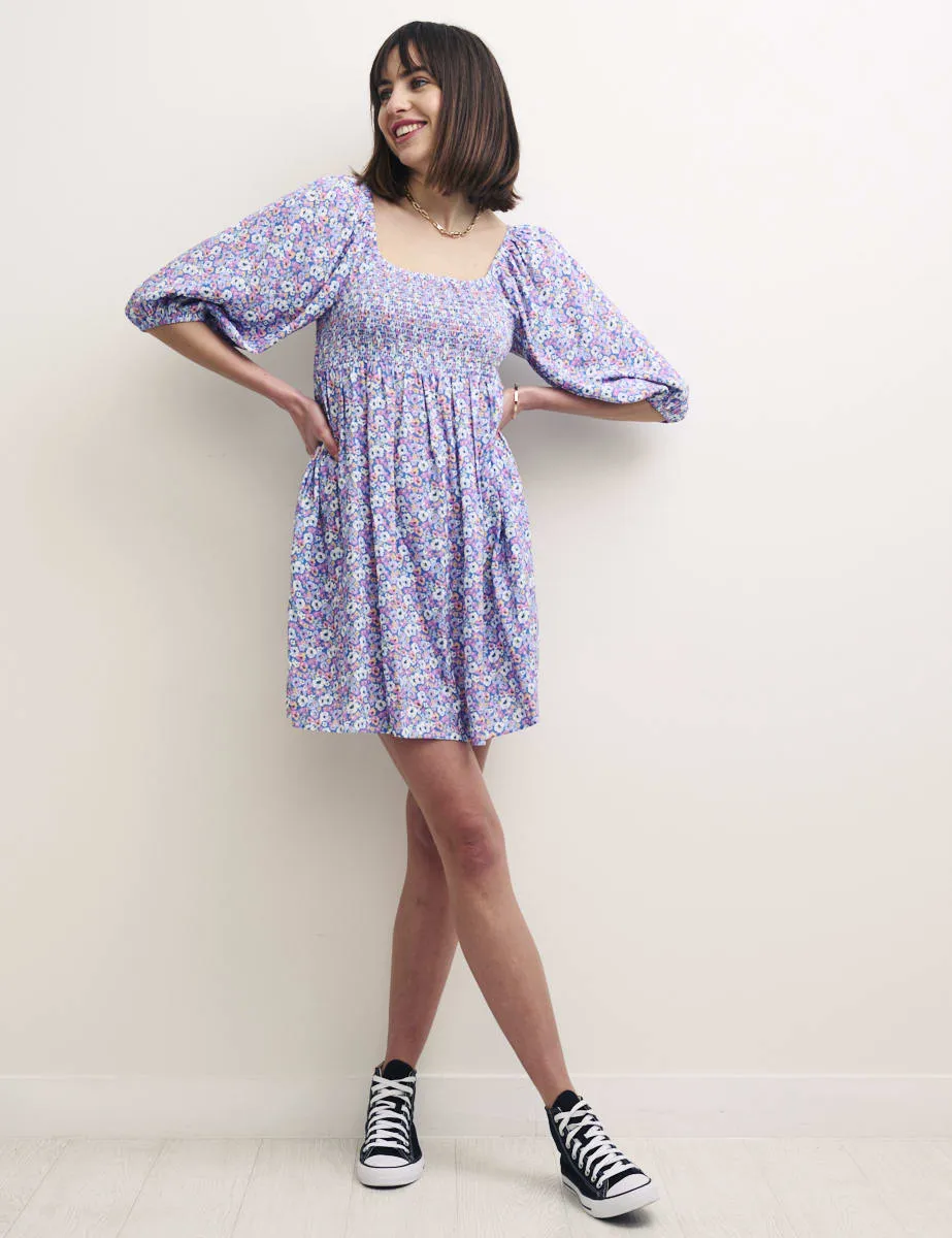 Ditsy Blue Kylie Mini Dress sold by Nobody's Child