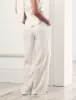 Petite Cream Linen-blend Drawstring Trousers sold by Nobody's Child