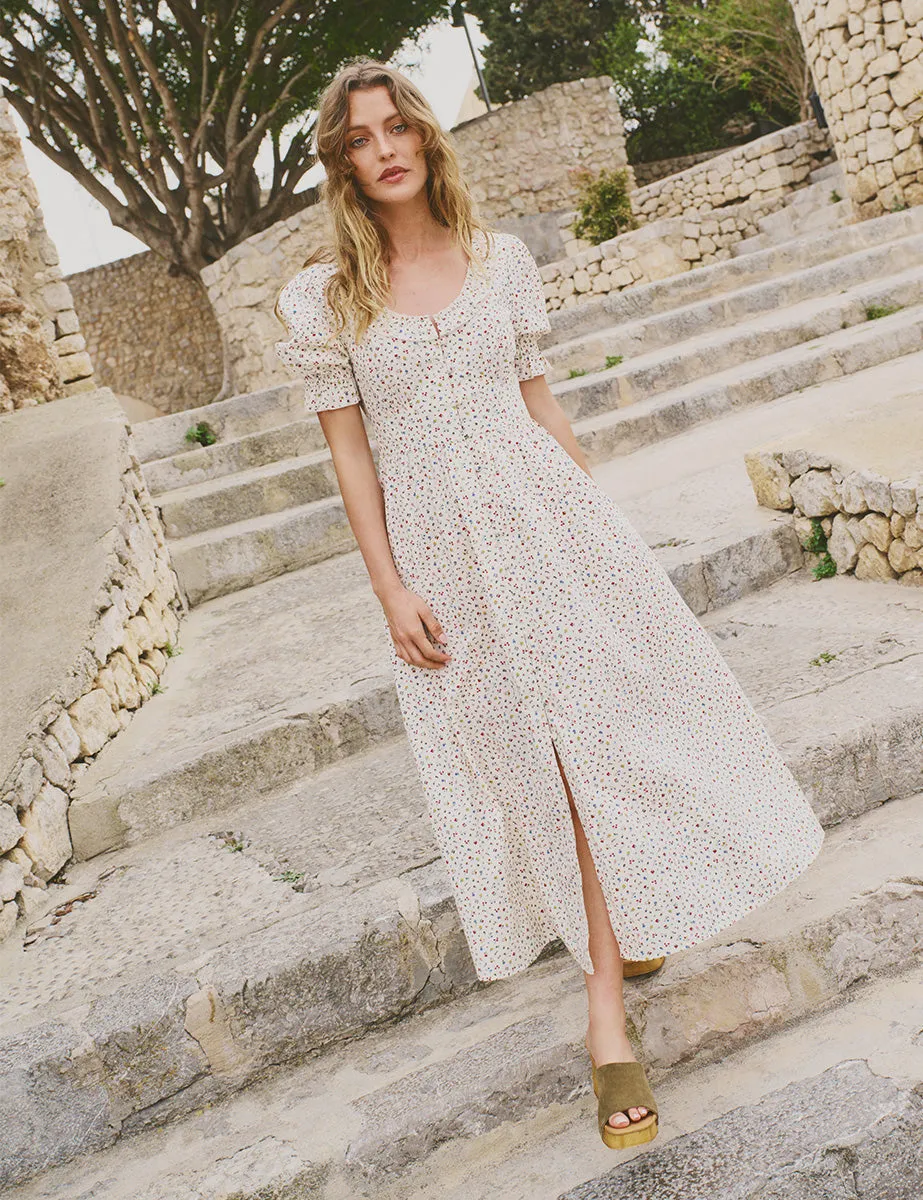 Cream Ditsy Floral Flossie Midi Dress sold by Nobody's Child product image thumbnail 2