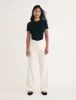 Cream Relaxed Straight Jeans sold by Nobody's Child