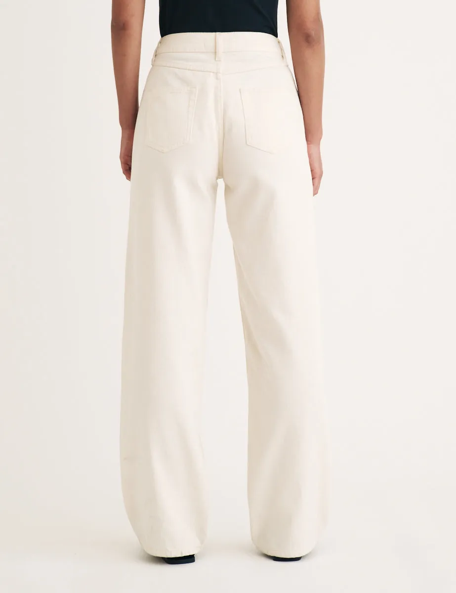 Cream Relaxed Straight Jeans sold by Nobody's Child product image thumbnail 5
