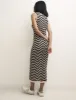Black & White Chevron Mock-Crochet Racer Midi Dress sold by Nobody's Child