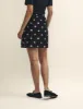 Black Cord Embroidered Mini Skirt sold by Nobody's Child
