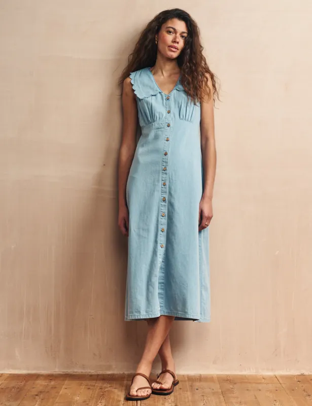 Petite Wylde Denim Midi Dress sold by Nobody's Child