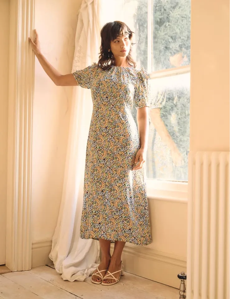 Wildflower Print Clover Midi Dress sold by Nobody's Child