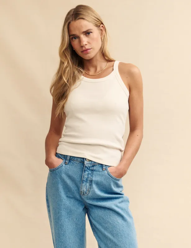 White Jersey Cami Top sold by Nobody's Child