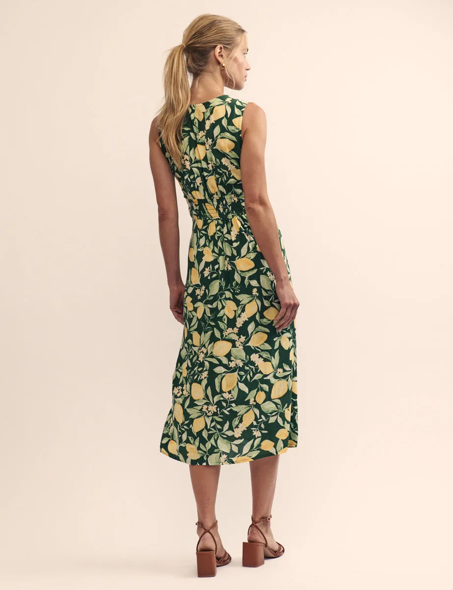 Green Lemon Print Sandra Midi Dress sold by Nobody's Child product image thumbnail 4