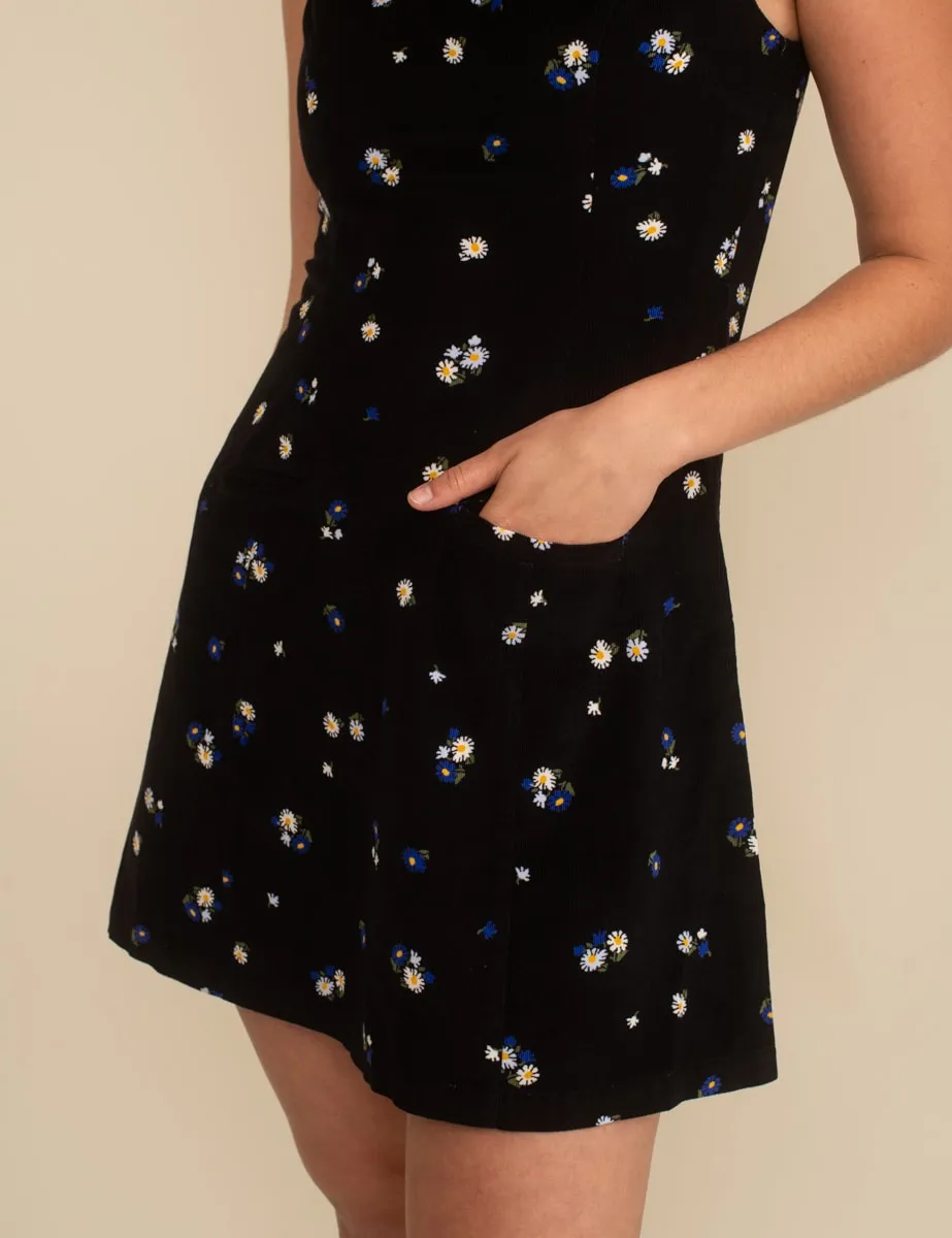 Black Cord Floral Boston Mini Shift Dress sold by Nobody's Child product image thumbnail 2