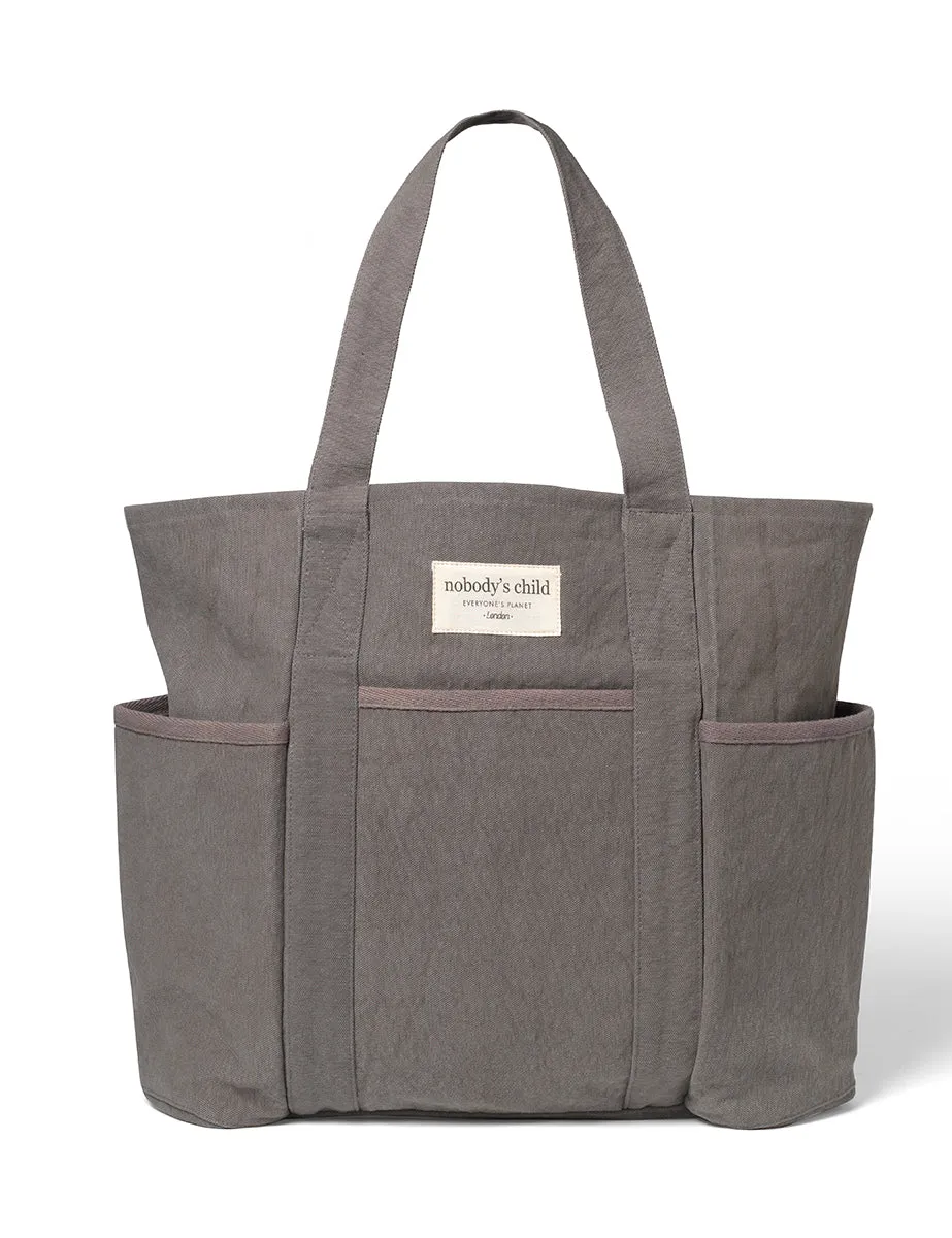 Grey Washed Canvas Tote Bag sold by Nobody's Child product image thumbnail 2