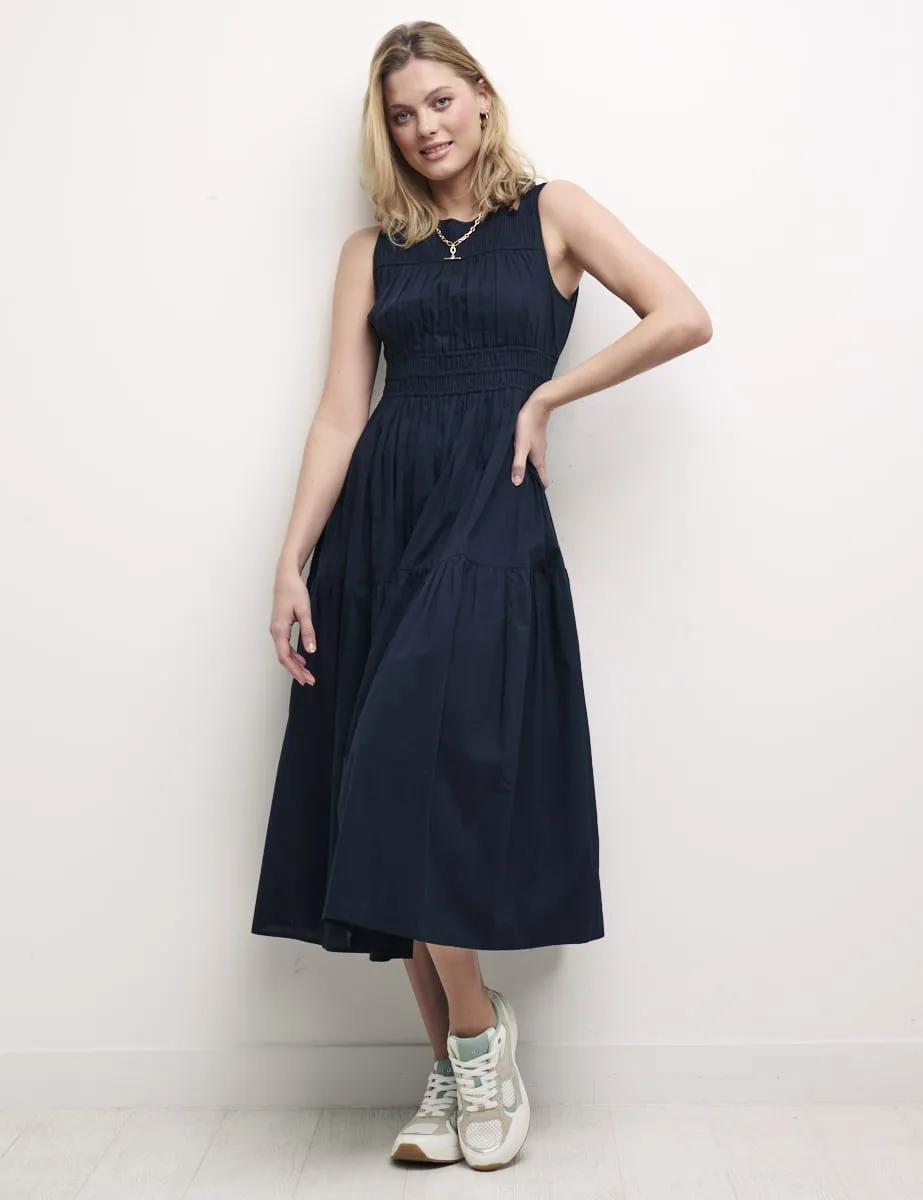 Black Elora Sleeveless Midi Dress sold by Nobody's Child