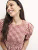 Brown Gingham Gracie Mini Dress sold by Nobody's Child